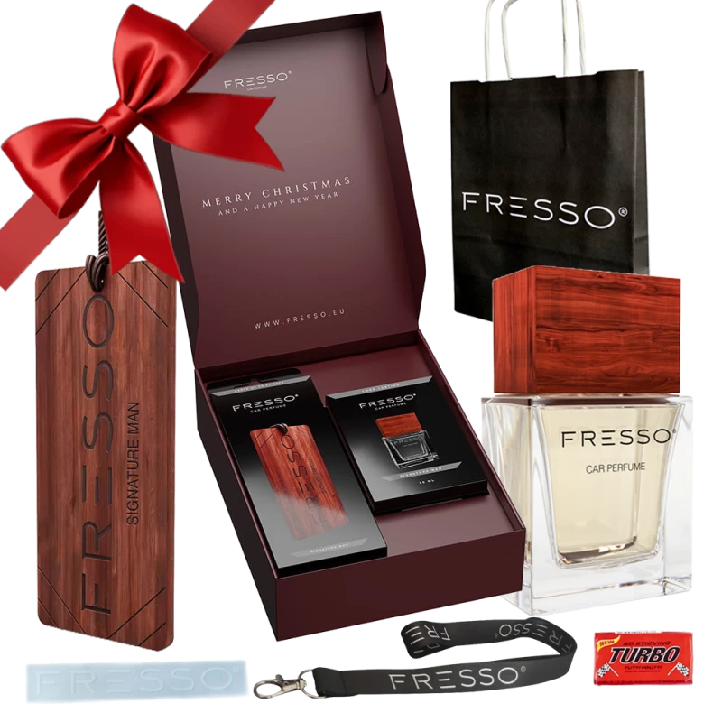 Fresso Christmas Gift Box Signature Man - Świąteczny zestaw prezentowy perfum zawieszka NA PREZENT