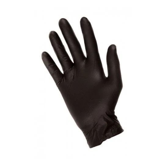 Master rękawice nitrylowe czarne L bezpudrowe 100 szt.