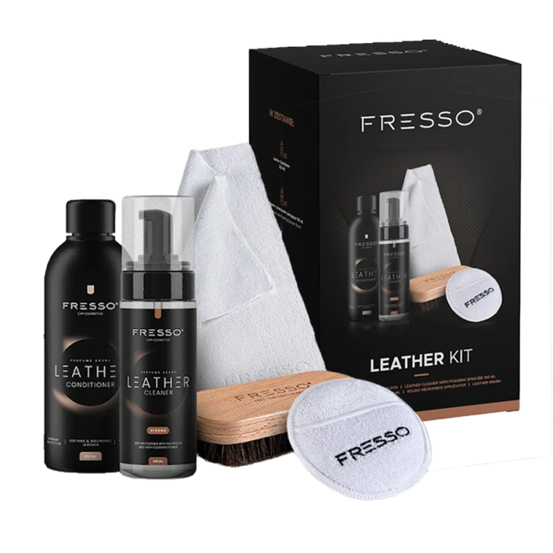 Fresso Leather Kit – zestaw do czyszczenia i impregnacji tapicerki skórzanej