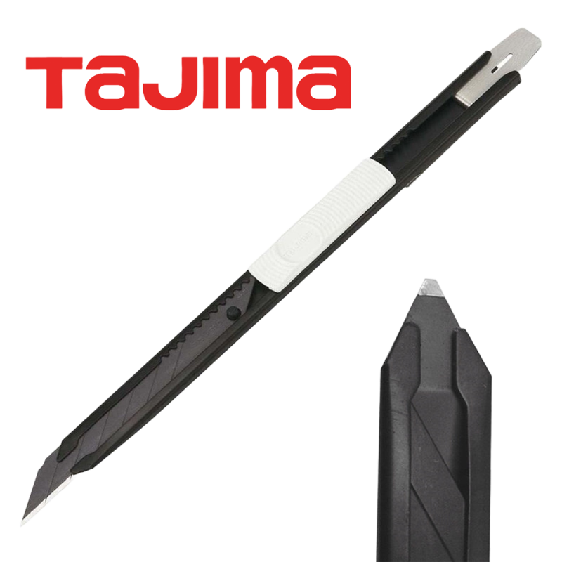 Nóż Tajima 9 mm z łamanym ostrzem – PPF/modelarstwo + 10 ostrzy Tajima