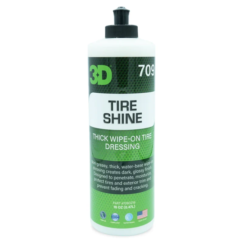 3D Car Care Tyre Shine 473ml – Żelowy Dressing do Opon Połysk
